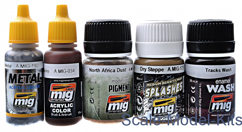 MIG (AMMO) - Weathering set: Dry earth tracks A-MIG-7437 - plastic