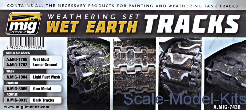 MIG (AMMO) - Weathering set: Wet earth tracks A-MIG-7438 - plastic