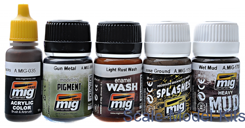 MIG (AMMO) - Weathering set: Wet earth tracks A-MIG-7438 - plastic