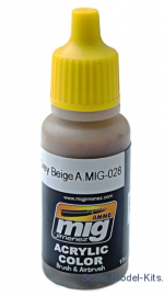 A-MIG-0028 Acrylic paint: RAL7050 F7 German grey beige A-MIG-0028