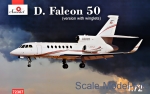 Civil aviation: Dassault Falcon 50 (version with winglets), Amodel, Scale 1:72