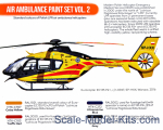 Air Ambulance (HEMS) paint set vol.2, 4 pcs