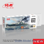 ICM3060 Acrylic paints set for WWII Royal Navy, 6 pcs