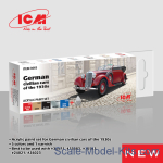 ICM3065 Acrylic paint set for German civilian cars of the 1930s, 6 pcs