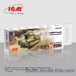 ICM3089 Acrylic paint set for WWII French armored vehicles