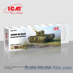 ICM3099 Acrylic paint set for WWII British armored vehicles