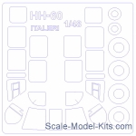 Decals / Mask: Mask for HH-60 / HH-60H Seahawk and wheels (Italeri), KV Models, Scale 1:48