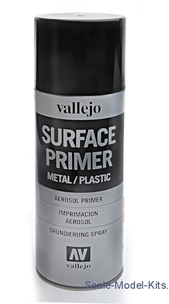 Vallejo Black Primer 400 Ml Plastic Scale Model Kit In Scale