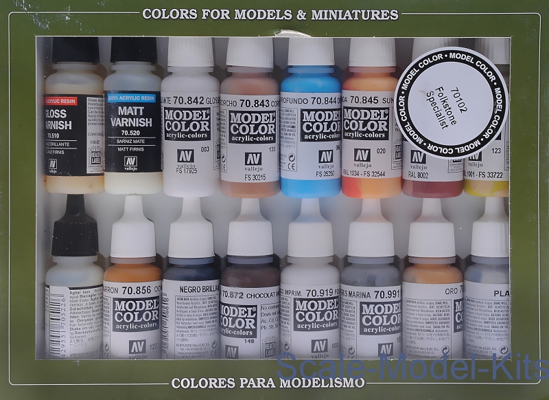 Vallejo Set paints "Model Color" Folkstone Special, 16 colors