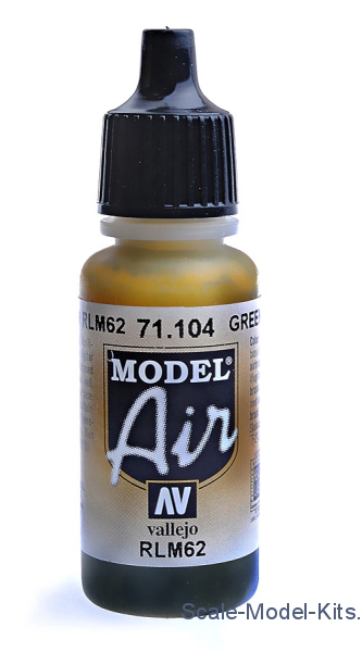 Vallejo - Model Air 104: 17 ML. Green RLM 62 - plastic scale model kit ...