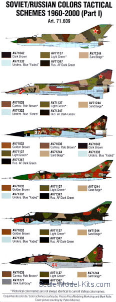  Soviet/Russian colors Tactical Schemes 1960-2000 (1) by  Vallejo Acrylics